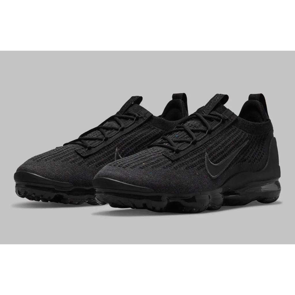 Nike Air Vapormax 2021 Flyknit Triple Black Anthracite Grey Size 9 Mens